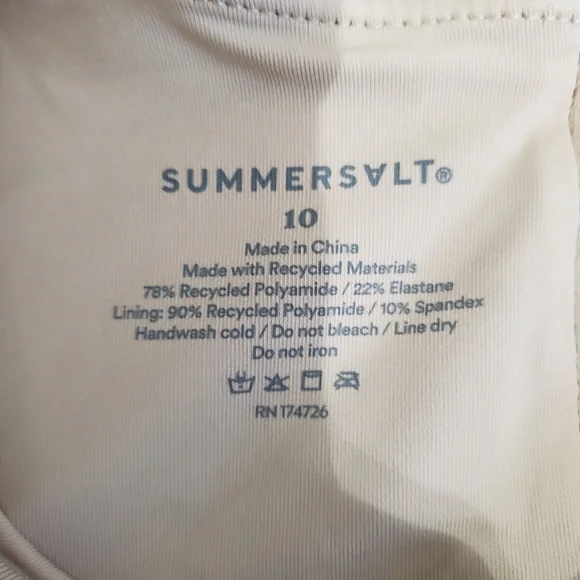 SOLD NWT Summersalt The Surf Swimsuit Amber and Sea Urchin Brown and Black 10 - Picture 5 of 8